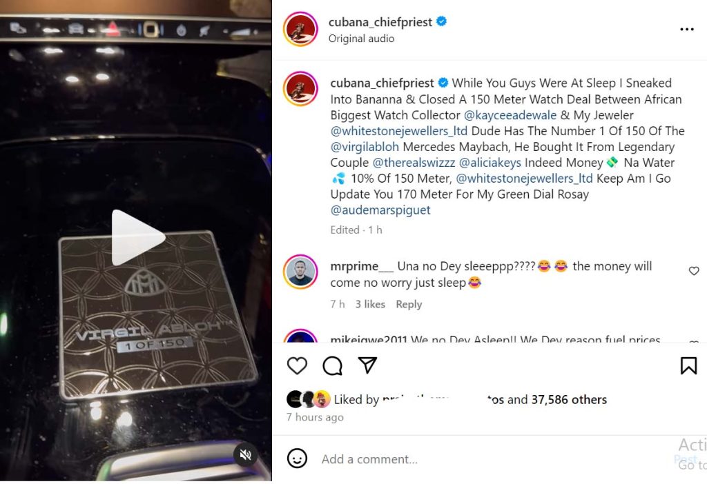 Matthew Awotunde, CEO of Whitestone Jewellers LTD 2023 Mercedes Maybach Virgil Abloh