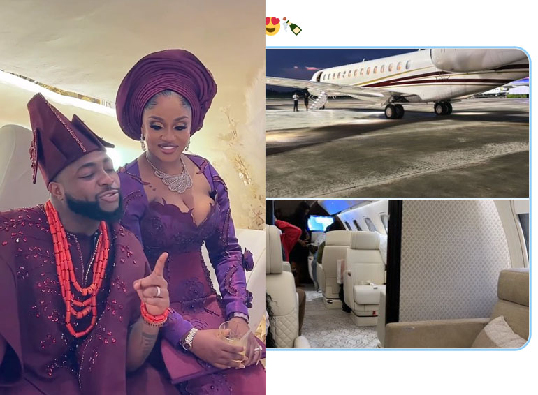 Davido launched his new private jet with Chioma