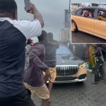 Davido ride on his 2023 Maybach Virgil Abloh S680 to Chivido24