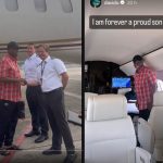 Davido’s Billionaire Dad Adedeji Adeleke Arrives Lagos in Private Jet for his Son Wedding