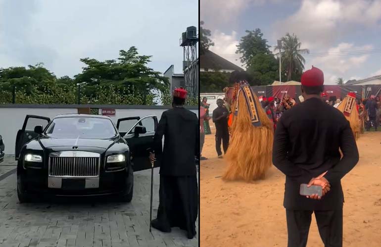 Harri Obi pulls up in a Rolls-Royce Ghost