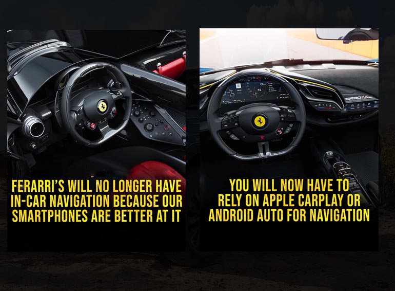 Ferrari's Will No Longer Have In-car Navigation Because Our Smartphones Are Better At It