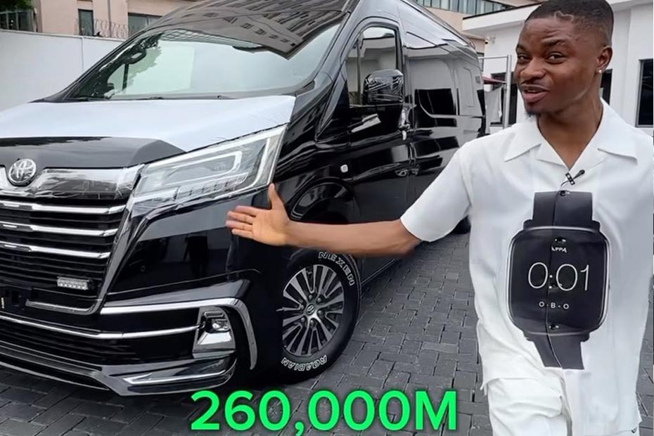 Ola Of Lagos Reviews the 250 million naira modified 2023 Toyota Hiace VIP