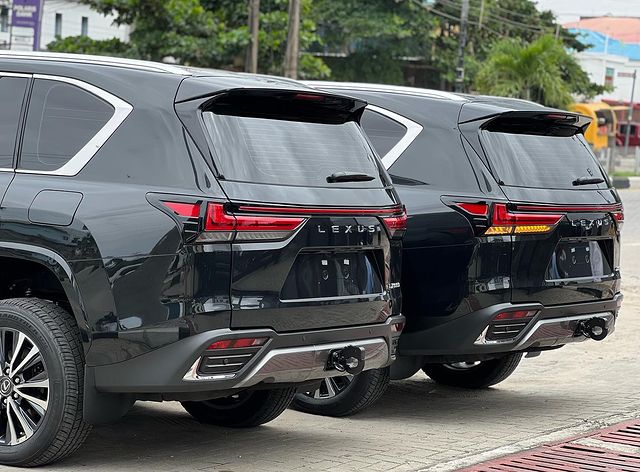 back view of 2023 Lexus LX600 luxury