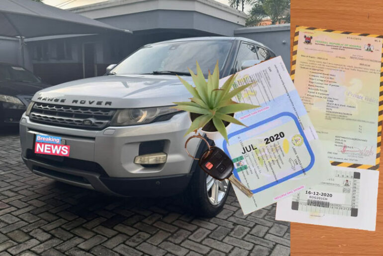 your car papers if it gets lost in Nigeria