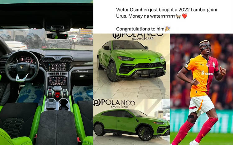 Victor Osimhen join URUS owners, Gift himself a 2022 Lamborghini Urus