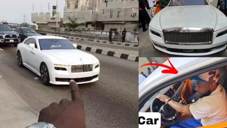 Car spotter in shock after spotting a RR Spectre thinking it was Davido